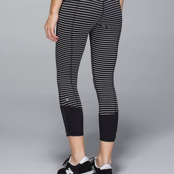 lululemon athletica Pants - Runday Lululemon crop leggings parallel stripes 4